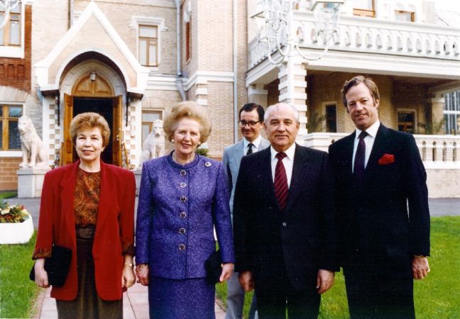 Р.М. Горбачева, М. Тэтчер, М.С. Горбачев, Марк Тэтчер (сын М. Тэтчер)